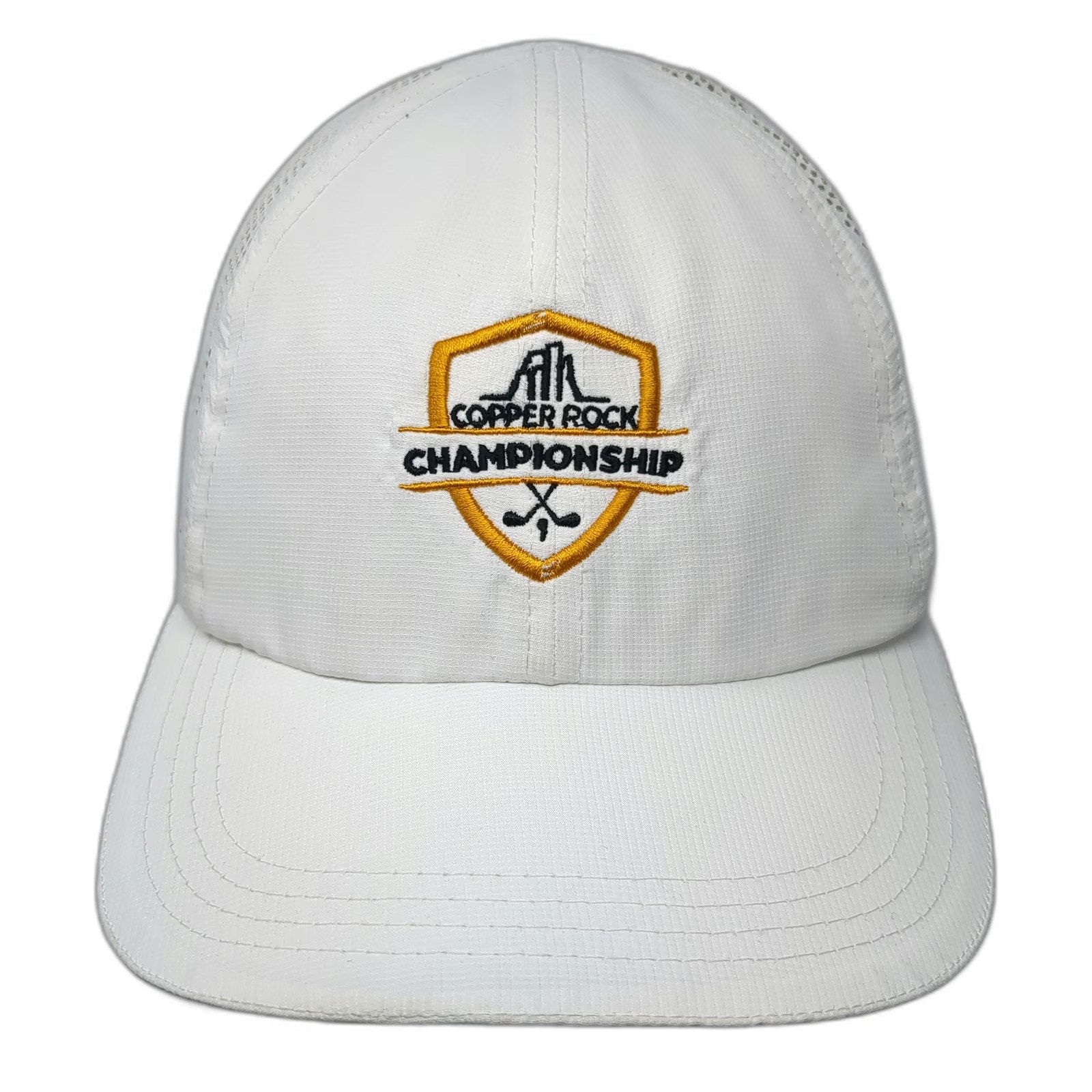 Hit Baseball Cap White One Size Copper Rock Golf Championship Strapback Hat
